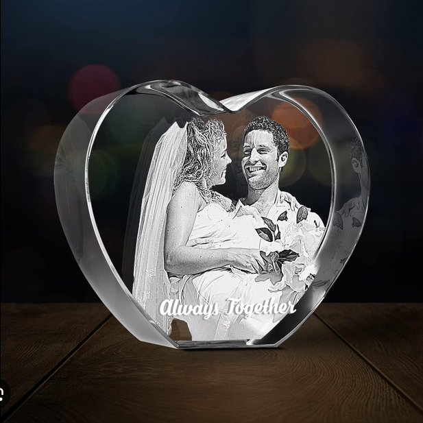 3D HEART CRYSTAL