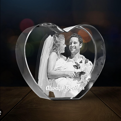 3D HEART CRYSTAL